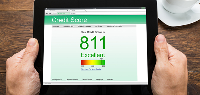 tablet viewing credit score